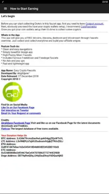 Easy Crypto Faucets android App screenshot 3